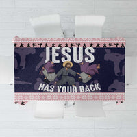 Jesus Has Your Back Jiu Jitsu Christmas Tablecloth Funny Xmas Holiday Patterns - Wonder Print Shop