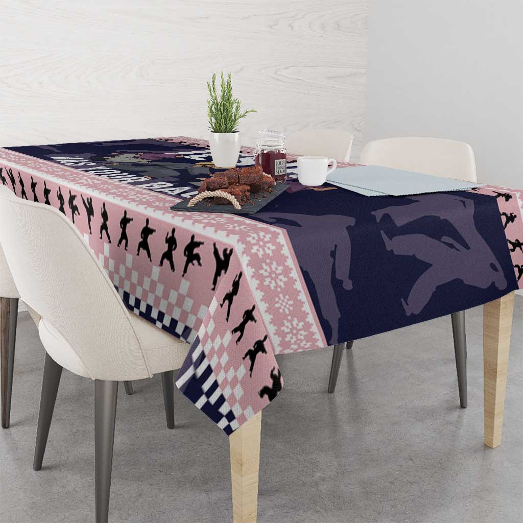 Jesus Has Your Back Jiu Jitsu Christmas Tablecloth Funny Xmas Holiday Patterns - Wonder Print Shop