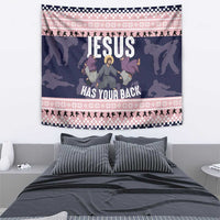 Jesus Has Your Back Jiu Jitsu Christmas Tapestry Funny Xmas Holiday Patterns - Wonder Print Shop