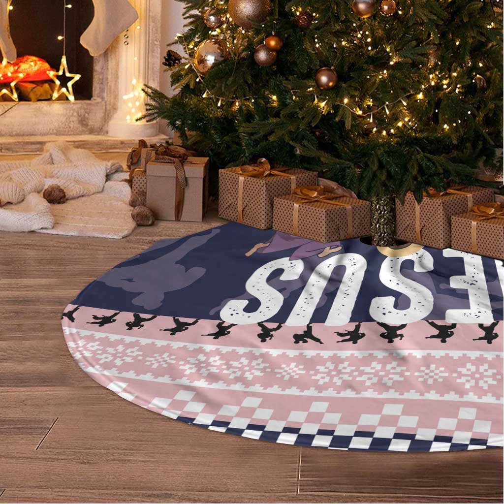 Jesus Has Your Back Jiu Jitsu Christmas Tree Skirt Funny Xmas Holiday Patterns - Wonder Print Shop