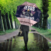 Jesus Has Your Back Jiu Jitsu Christmas Umbrella Funny Xmas Holiday Patterns - Wonder Print Shop