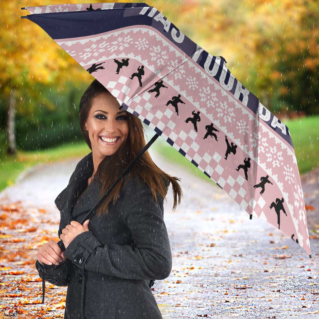 Jesus Has Your Back Jiu Jitsu Christmas Umbrella Funny Xmas Holiday Patterns - Wonder Print Shop
