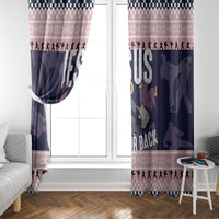 Jesus Has Your Back Jiu Jitsu Christmas Window Curtain Funny Xmas Holiday Patterns - Wonder Print Shop