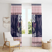 Jesus Has Your Back Jiu Jitsu Christmas Window Curtain Funny Xmas Holiday Patterns - Wonder Print Shop