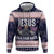 Jesus Has Your Back Jiu Jitsu Christmas Zip Hoodie Funny Xmas Holiday Patterns - Wonder Print Shop