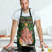 Flamingo Christmas Tree Christmas Apron Funny Xmas Holiday Patterns - Wonder Print Shop