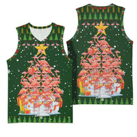 Flamingo Christmas Tree Christmas Basketball Jersey Funny Xmas Holiday Patterns - Wonder Print Shop
