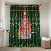 Flamingo Christmas Tree Christmas Bathroom Set Funny Xmas Holiday Patterns - Wonder Print Shop
