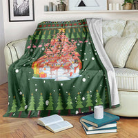 Flamingo Christmas Tree Christmas Blanket Funny Xmas Holiday Patterns - Wonder Print Shop