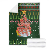 Flamingo Christmas Tree Christmas Blanket Funny Xmas Holiday Patterns - Wonder Print Shop