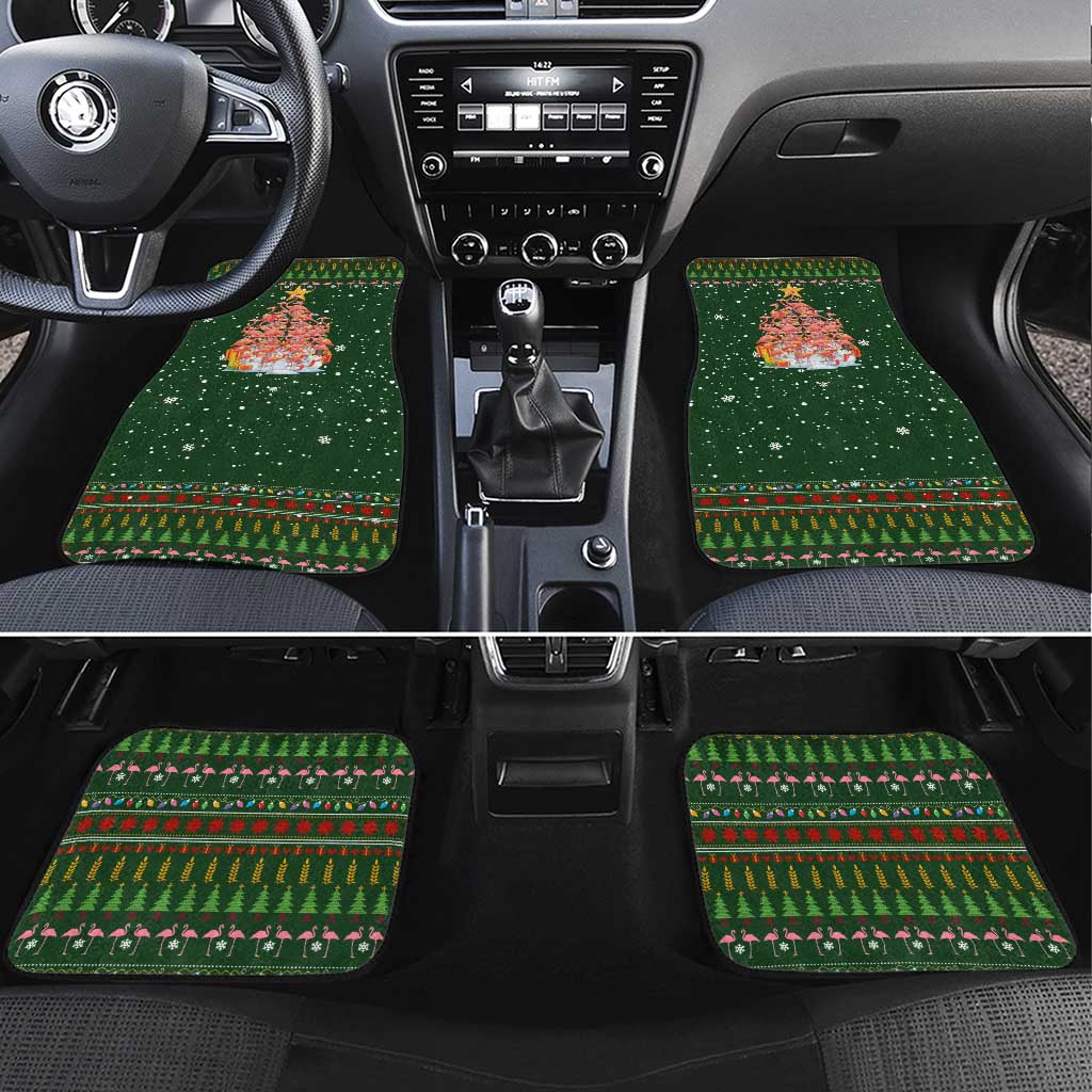 Flamingo Christmas Tree Christmas Car Mats Funny Xmas Holiday Patterns - Wonder Print Shop