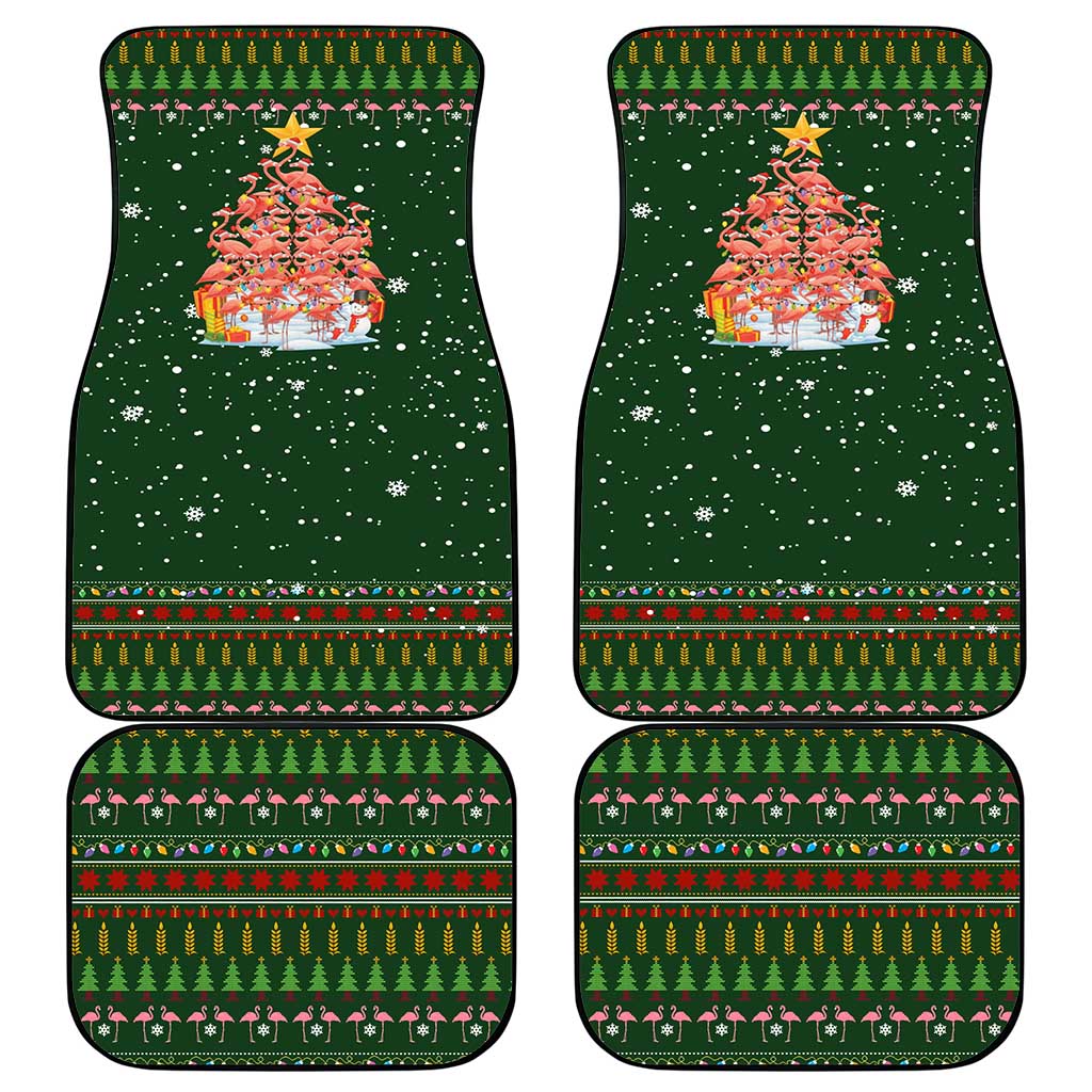 Flamingo Christmas Tree Christmas Car Mats Funny Xmas Holiday Patterns - Wonder Print Shop