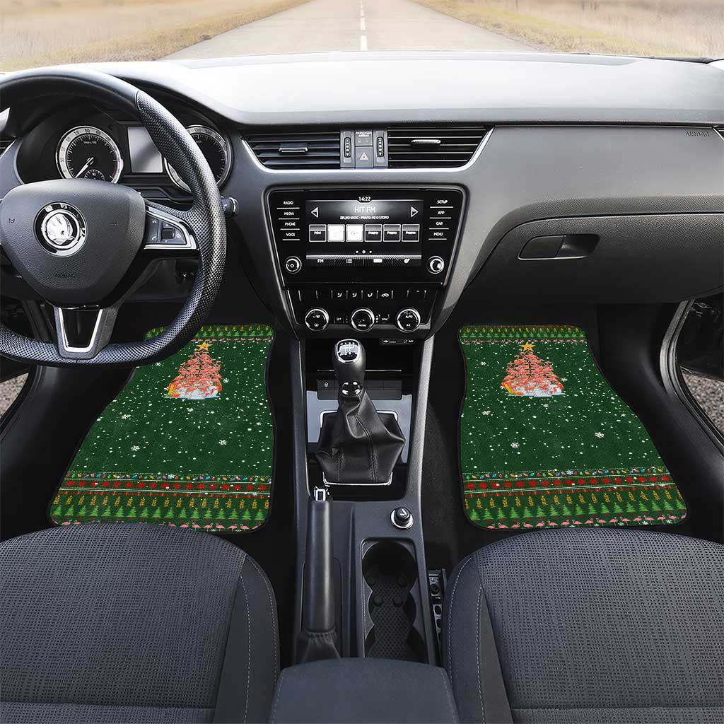 Flamingo Christmas Tree Christmas Car Mats Funny Xmas Holiday Patterns - Wonder Print Shop