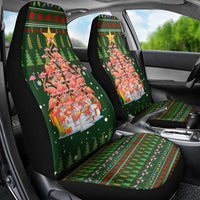 Flamingo Christmas Tree Christmas Car Seat Cover Funny Xmas Holiday Patterns - Wonder Print Shop