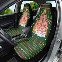 Flamingo Christmas Tree Christmas Car Seat Cover Funny Xmas Holiday Patterns - Wonder Print Shop