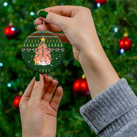 Flamingo Christmas Tree Christmas Ceramic Ornament Funny Xmas Holiday Patterns - Wonder Print Shop