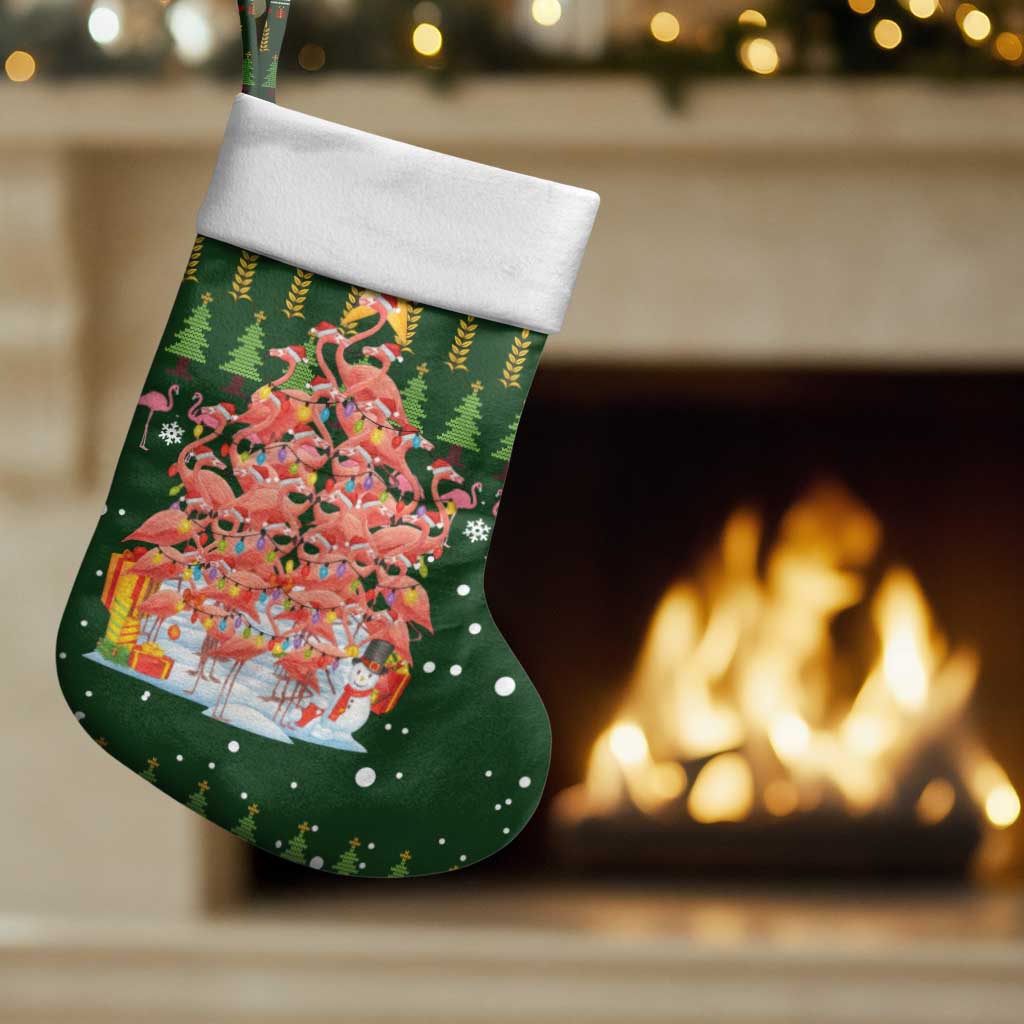 Flamingo Christmas Tree Christmas Stocking Funny Xmas Holiday Patterns - Wonder Print Shop