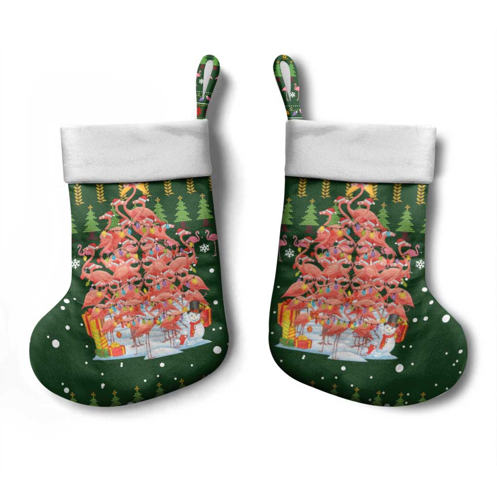 Flamingo Christmas Tree Christmas Stocking Funny Xmas Holiday Patterns - Wonder Print Shop