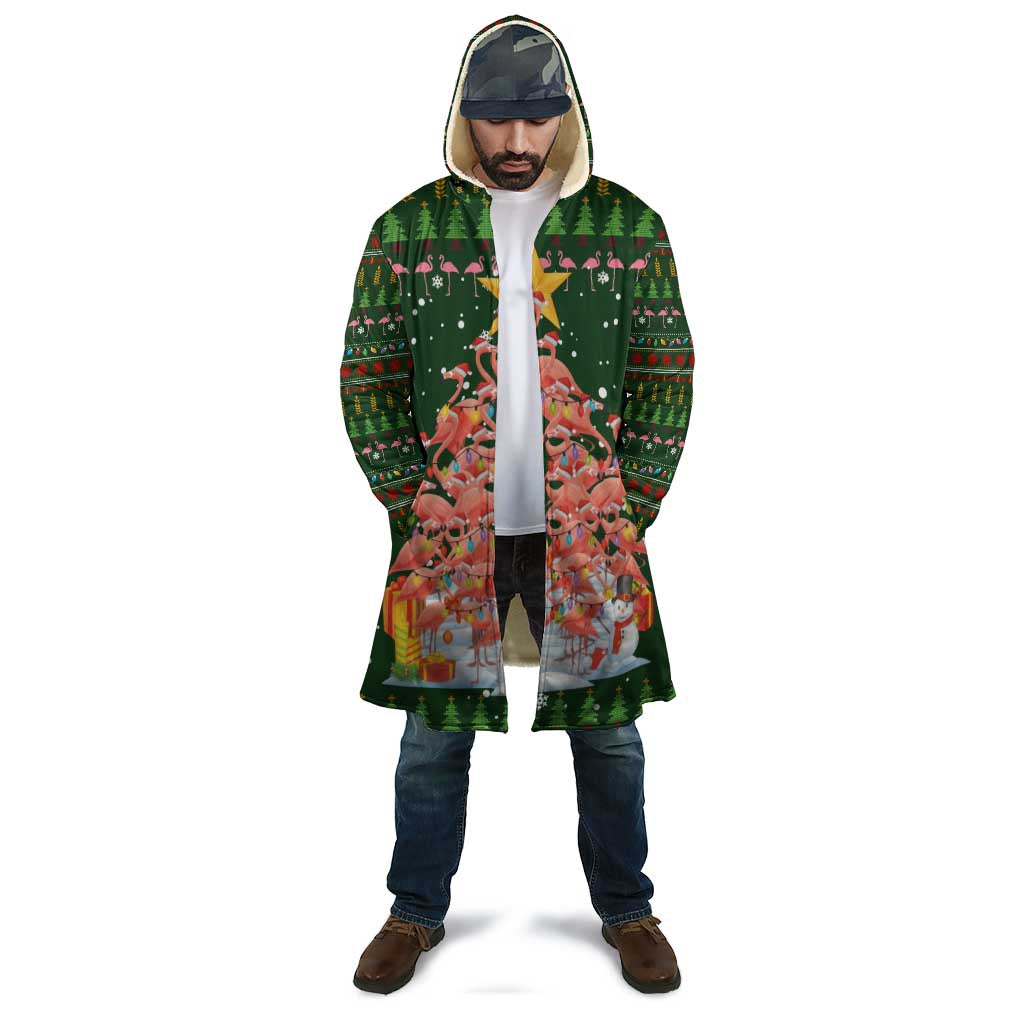 Flamingo Christmas Tree Christmas Cloak Funny Xmas Holiday Patterns - Wonder Print Shop