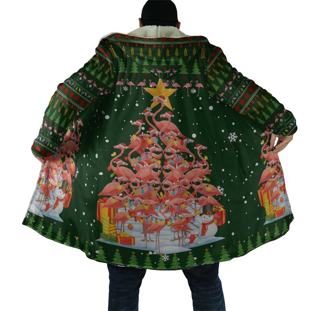 Flamingo Christmas Tree Christmas Cloak Funny Xmas Holiday Patterns - Wonder Print Shop