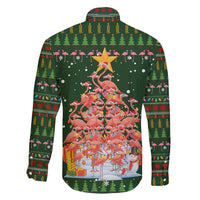 Flamingo Christmas Tree Christmas Family Matching Mermaid Dress and Hawaiian Shirt Funny Xmas Holiday Patterns - Wonder Print Shop