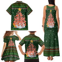 Flamingo Christmas Tree Christmas Family Matching Tank Maxi Dress and Hawaiian Shirt Funny Xmas Holiday Patterns - Wonder Print Shop