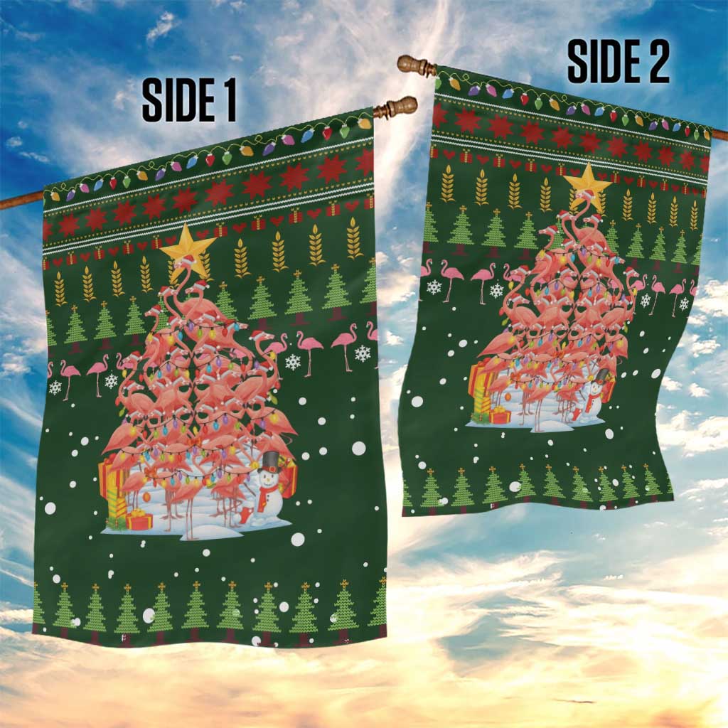 Flamingo Christmas Tree Christmas Garden Flag Funny Xmas Holiday Patterns - Wonder Print Shop