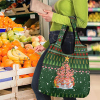 Flamingo Christmas Tree Christmas Grocery Bag Funny Xmas Holiday Patterns - Wonder Print Shop