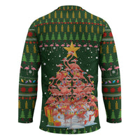 Flamingo Christmas Tree Christmas Hockey Jersey Funny Xmas Holiday Patterns - Wonder Print Shop