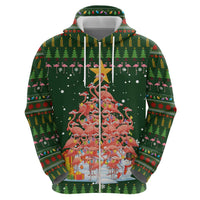 Flamingo Christmas Tree Christmas Hoodie Funny Xmas Holiday Patterns - Wonder Print Shop