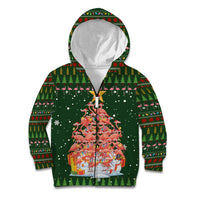 Flamingo Christmas Tree Christmas Kid Hoodie Funny Xmas Holiday Patterns - Wonder Print Shop