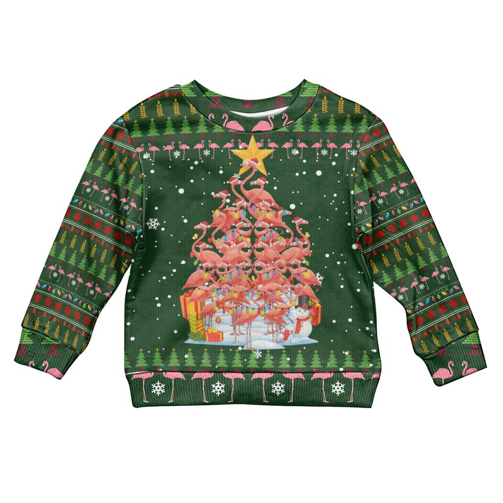 Flamingo Christmas Tree Christmas Kid Ugly Christmas Sweater Funny Xmas Holiday Patterns - Wonder Print Shop