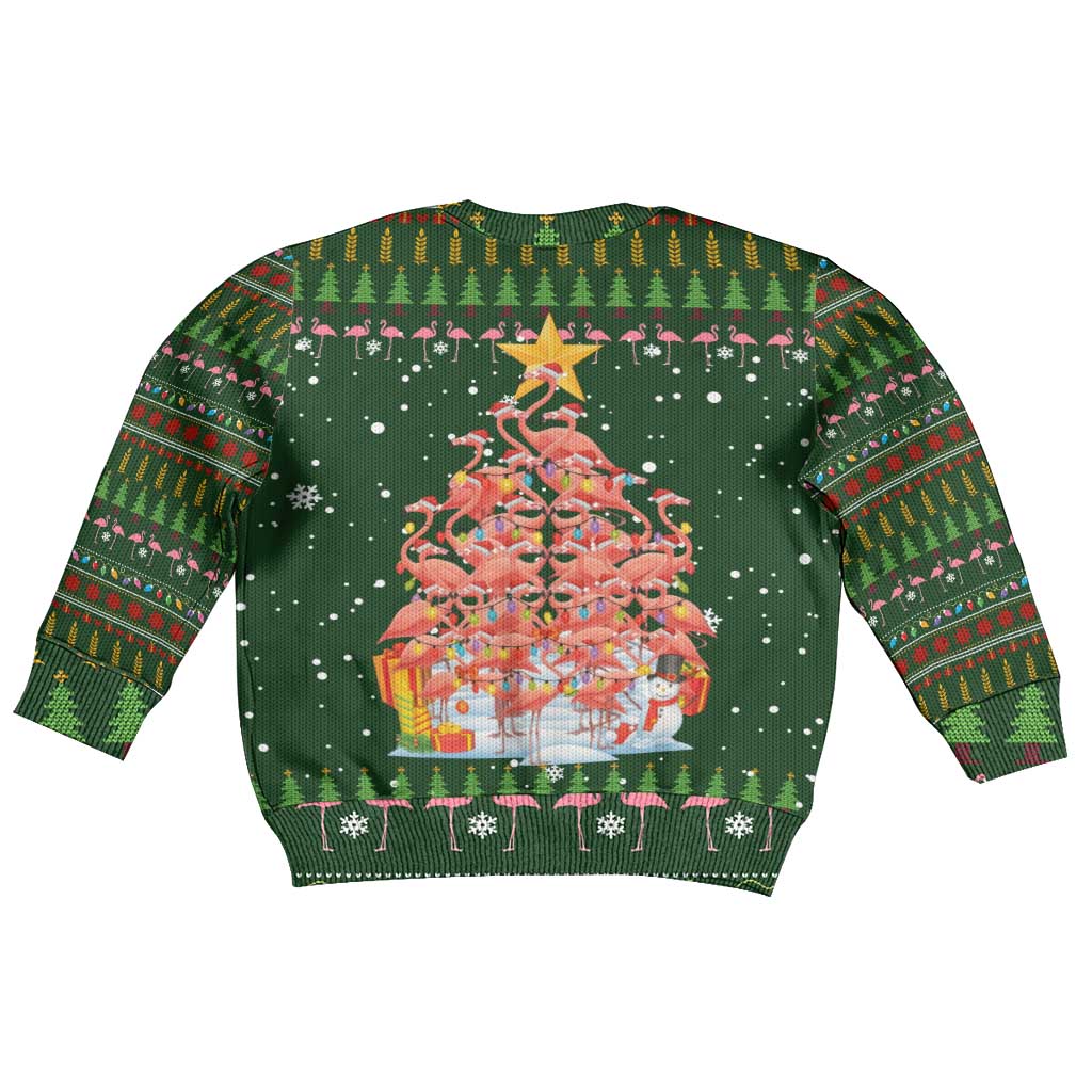 Flamingo Christmas Tree Christmas Kid Ugly Christmas Sweater Funny Xmas Holiday Patterns - Wonder Print Shop