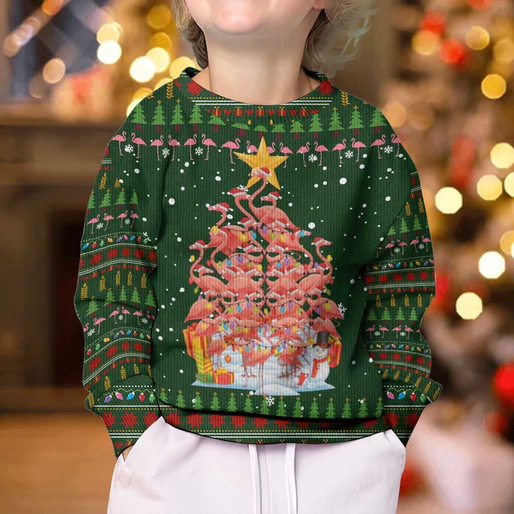 Flamingo Christmas Tree Christmas Kid Ugly Christmas Sweater Funny Xmas Holiday Patterns - Wonder Print Shop