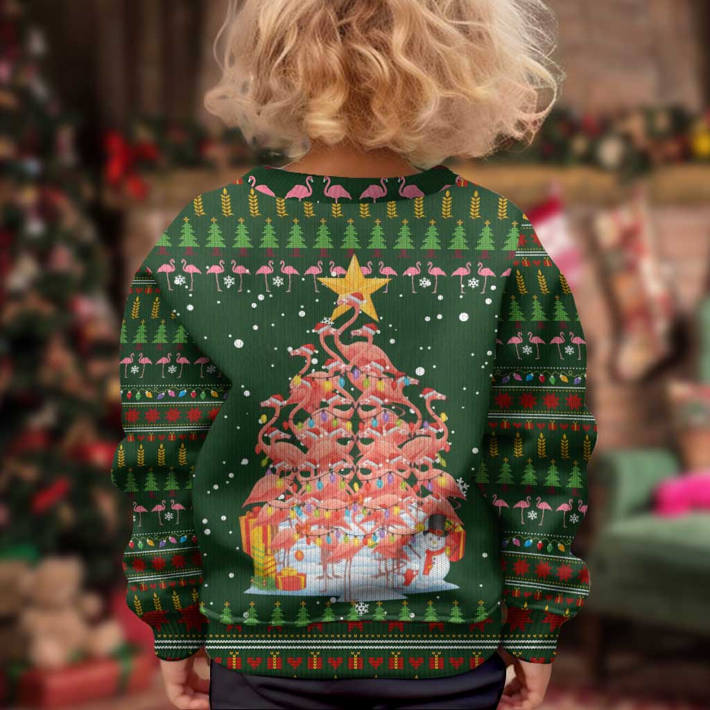 Flamingo Christmas Tree Christmas Kid Ugly Christmas Sweater Funny Xmas Holiday Patterns - Wonder Print Shop
