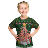 Flamingo Christmas Tree Christmas Kid T Shirt Funny Xmas Holiday Patterns - Wonder Print Shop