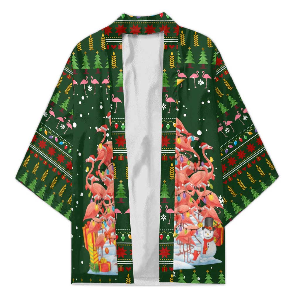 Flamingo Christmas Tree Christmas Kimono Funny Xmas Holiday Patterns - Wonder Print Shop