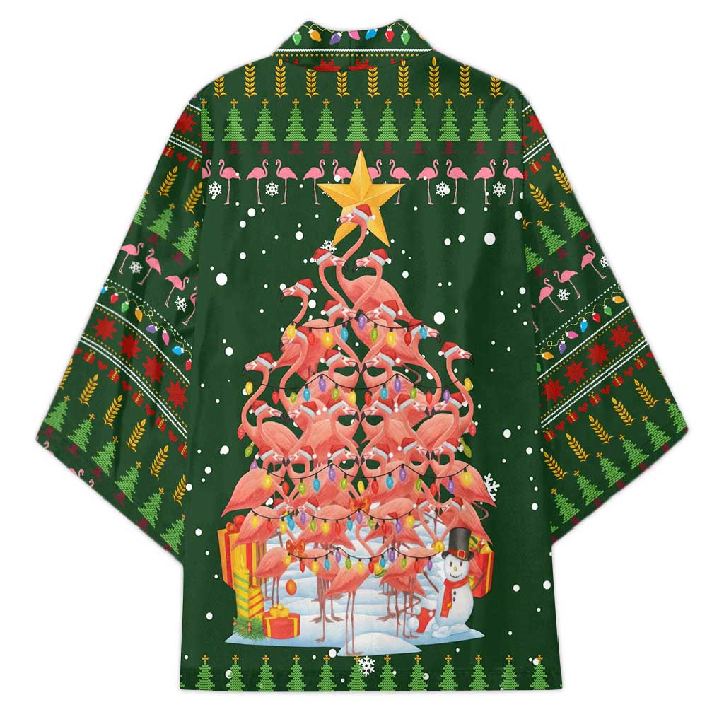 Flamingo Christmas Tree Christmas Kimono Funny Xmas Holiday Patterns - Wonder Print Shop