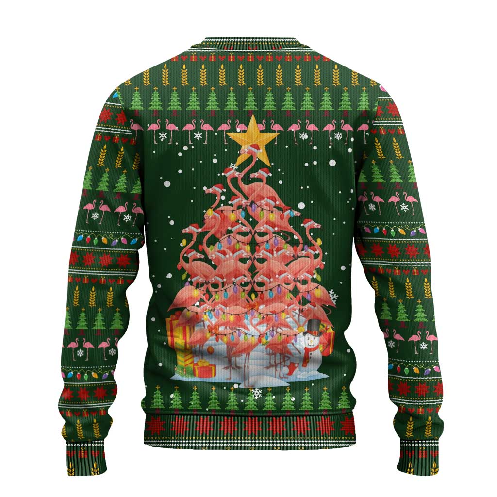Flamingo Christmas Tree Christmas Ugly Christmas Sweater Funny Xmas Holiday Patterns - Wonder Print Shop