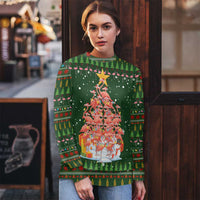 Flamingo Christmas Tree Christmas Ugly Christmas Sweater Funny Xmas Holiday Patterns - Wonder Print Shop
