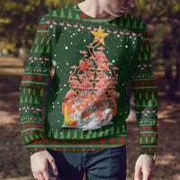 Flamingo Christmas Tree Christmas Ugly Christmas Sweater Funny Xmas Holiday Patterns - Wonder Print Shop