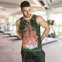 Flamingo Christmas Tree Christmas Men Tank Top Funny Xmas Holiday Patterns - Wonder Print Shop