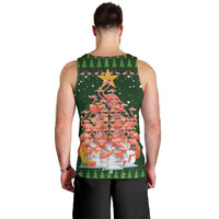 Flamingo Christmas Tree Christmas Men Tank Top Funny Xmas Holiday Patterns - Wonder Print Shop