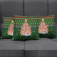 Flamingo Christmas Tree Christmas Pillow Cover Funny Xmas Holiday Patterns - Wonder Print Shop