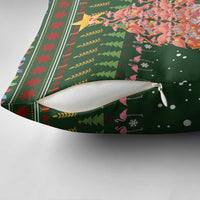 Flamingo Christmas Tree Christmas Pillow Cover Funny Xmas Holiday Patterns - Wonder Print Shop