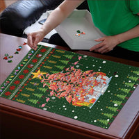 Flamingo Christmas Tree Christmas Puzzle Funny Xmas Holiday Patterns - Wonder Print Shop