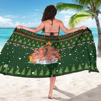 Flamingo Christmas Tree Christmas Sarong Funny Xmas Holiday Patterns - Wonder Print Shop