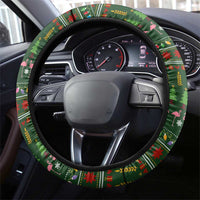 Flamingo Christmas Tree Christmas Steering Wheel Cover Funny Xmas Holiday Patterns - Wonder Print Shop