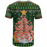 Flamingo Christmas Tree Christmas T Shirt Funny Xmas Holiday Patterns - Wonder Print Shop