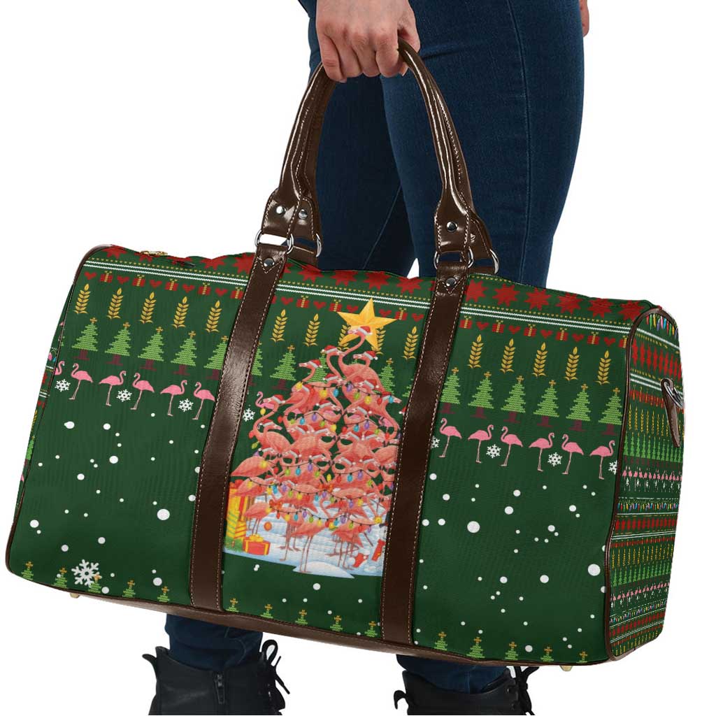 Flamingo Christmas Tree Christmas Travel Bag Funny Xmas Holiday Patterns - Wonder Print Shop